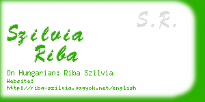 szilvia riba business card